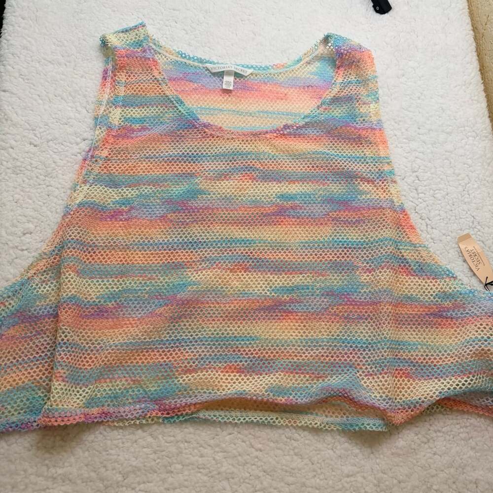 Victoria's Secret Mesh Crop Top Size L Multicolor
